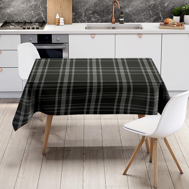 Plaid Tablecloth Indoor Solid Color Dining Room Home Decoration Waterproof Washable Modern Style Restaurant Cover 130X265Cm