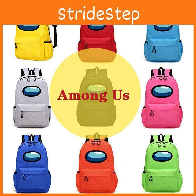 Рюкзак через плечо с цепочкой по игре Among Us для детей и подростков, мальчиков и девочек, школьный и дорожный рюкзак