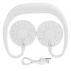 EBTOOLS Neck Hanging Fan Mini Portable Neck Fan Double Desk USB Rechargeable Hanging Style Lazy