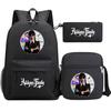 Wednesday Inspired Teen School Backpack Set 3pcs Oxford Fabric Dual Shoulder Bag Boys Girls Street Style