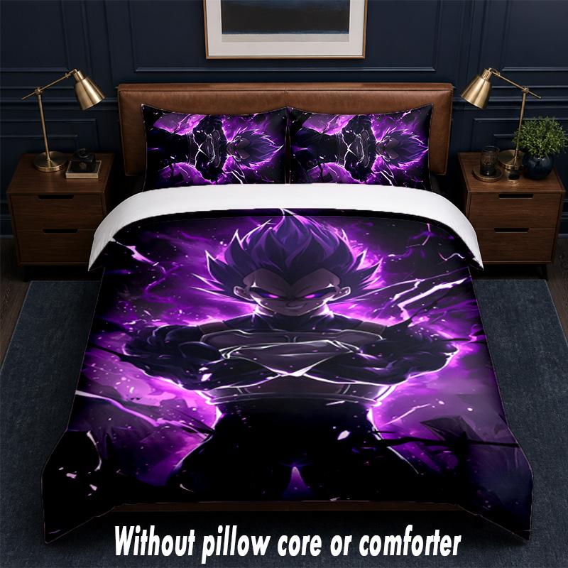 Vegeta Design Bed Bedding Set 1 Duvet Cover + 2 Pillowcases Soft Breathable Household Bed Linens