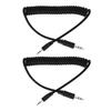 2pcs 3.5mm to Male Flash C1 Sync Cable 3.5mmC1 Flash Trigger Coiled Cable for EOS 70D Camera