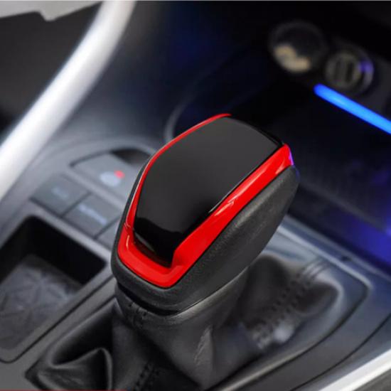 Red&black Gear Shift Knob Cover Trim 1pcs For Toyota RAV4 -2024