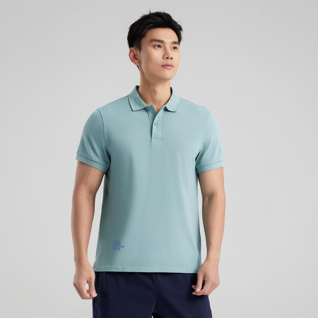 Sports T-shirt POLO men's summer skin friendly simple sports casual short sleeved breathable lapel T-shirt