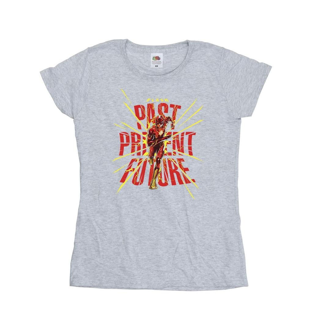 DC Comics Womens/Ladies The Flash Past Present Future Cotton T-Shirt