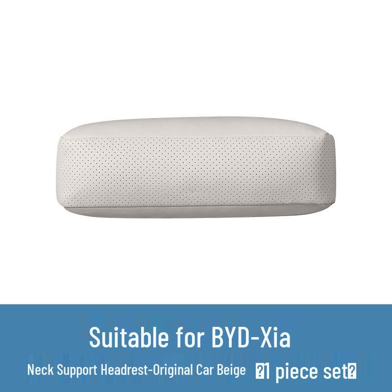 BYD Xia Beige Lumbar Support and Neck Pillow Set for Cars