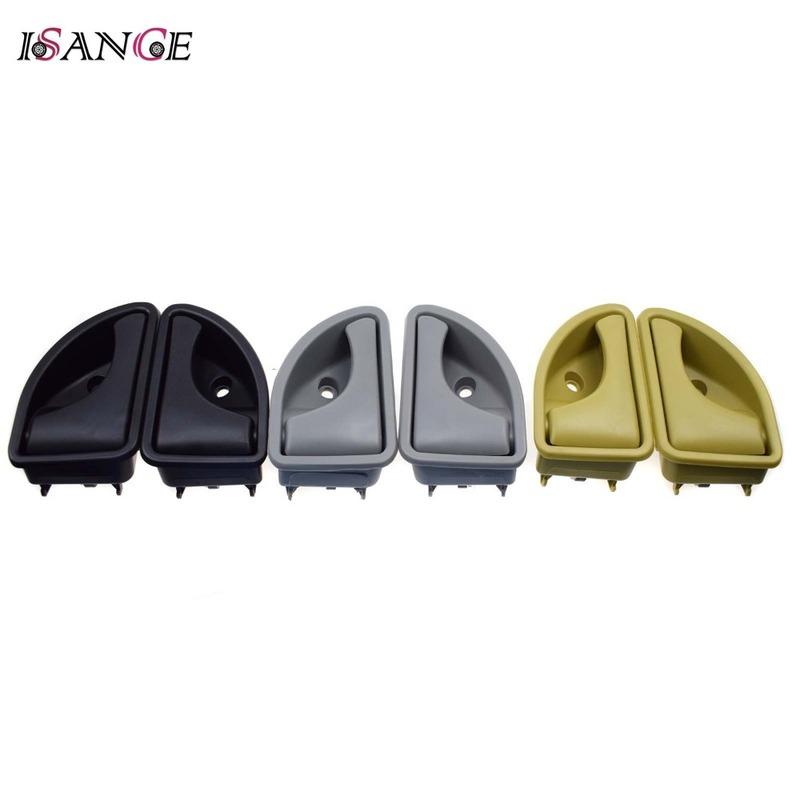 2 Pcs Grey / Beige / Black For Renault 1997- Kangoo, 1997-2003 Twingo Iniside Interior Car Door Handle Front Left & Right