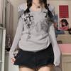 Gothic Harajuku Graphic Tshirts Women Mall Goth Tops Grunge Y2k Vintage Streetwear Long Sleeve Tees Autumn