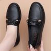 Spring and Autumn Shoes, Single Shoes with Soft Soles, Comfortable Flat Soles and Non-slip, Elderly Leather Shoes, Elderly Women's Shoes