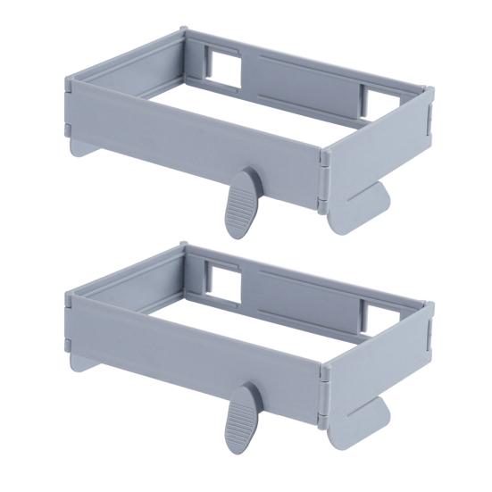 Yousheng 2Pcs Foldable Trash Bag Holder Large Opening Design Snap Fastening Space Saving Foldable Garbage Rack