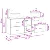 Bathroom Cabinet Set 3 pcs Reclaimed Wood 129 x 35 x 80 cm