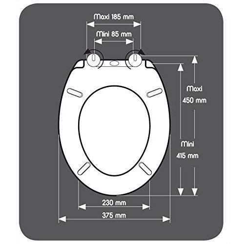 Presto Taupe Toilet Seat - Thermoset - Top Fixing - Antibacterial