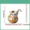 Car Acrylic Accessory Cat Cartoon Decor For Christmas Auto Festive Gift Interior