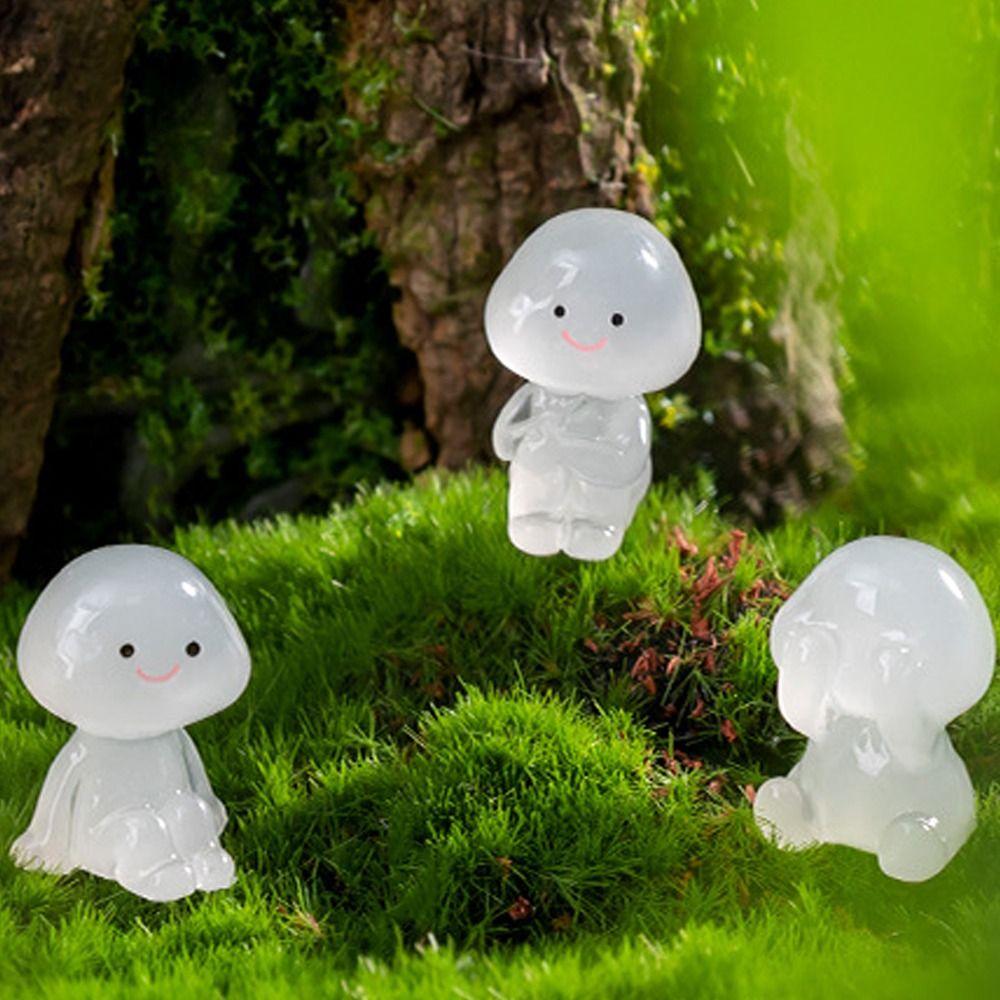 Glow In Dark Luminous Small People Figurines Cartoon Little Man Statue  Fairy Garden Decorations