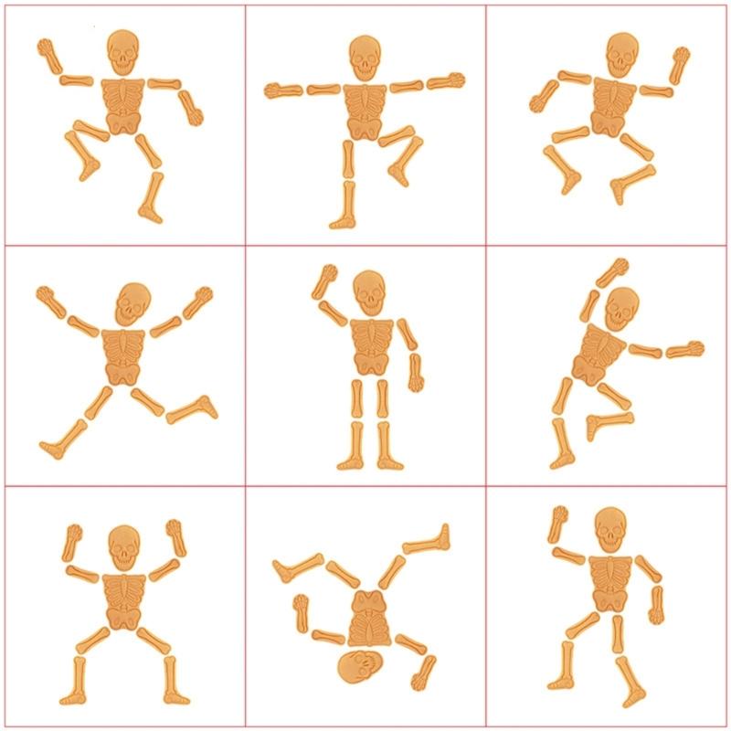 2Set Cookie Stamps Halloween Skeleton Biscuits Molds Fondant Biscuits Pastry Cookie Cutters Baking Decoration Supplies