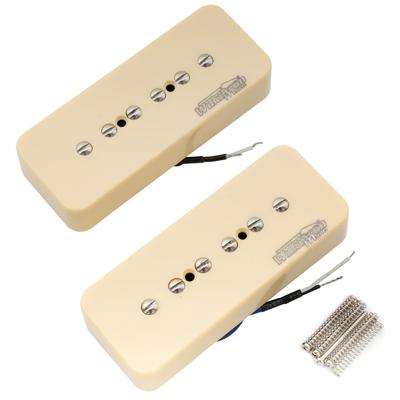 Керамические звукосниматели Wilkinson WO90 Ceramic P90 Soapbar для Les Paul SG Электрогитары Кремовый, (Набор 2)