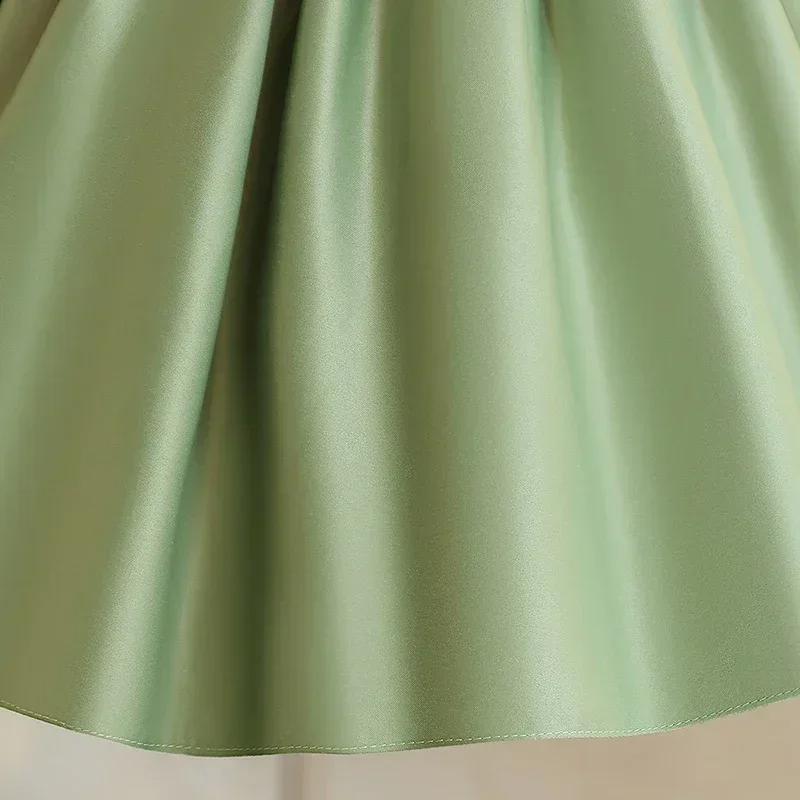 Милое платье для девочек, пышное платье-пачка для принцессы, вечернее платье с цветочным принтом, свадебное платье для подружки невесты, торжественное праздничное платье для малышей