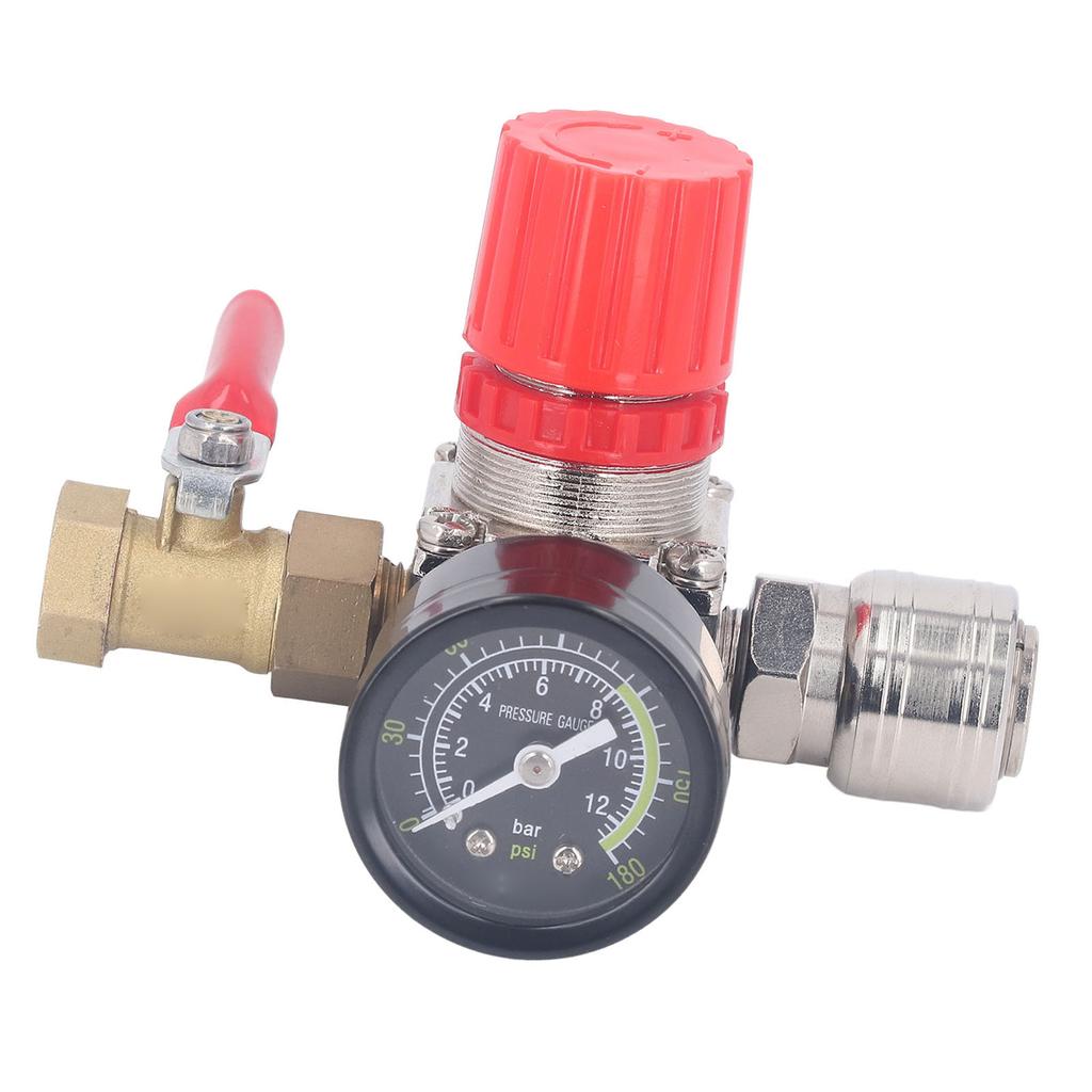Комплект регулятора воздушного компрессора с манометром 4-ходовой клапан 0?180 PSI Европейский стиль для пневматических инструментов