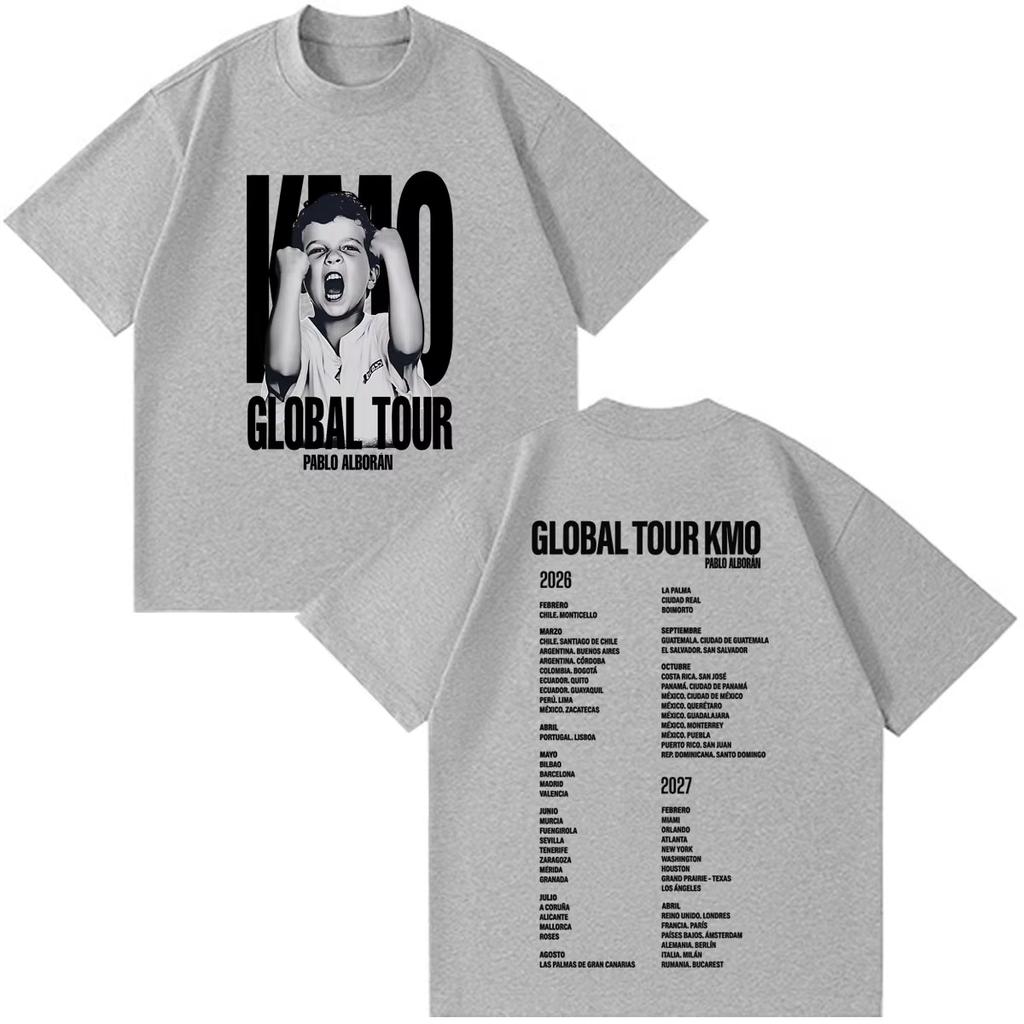 2026 HOT SALE Pablo Alborán Global Tour KM0 Graphic T-Shirt Men Women Unisex Retro Hip Hop Cotton Summer Casual Short Sleeve Top T-shirt Loose Tee