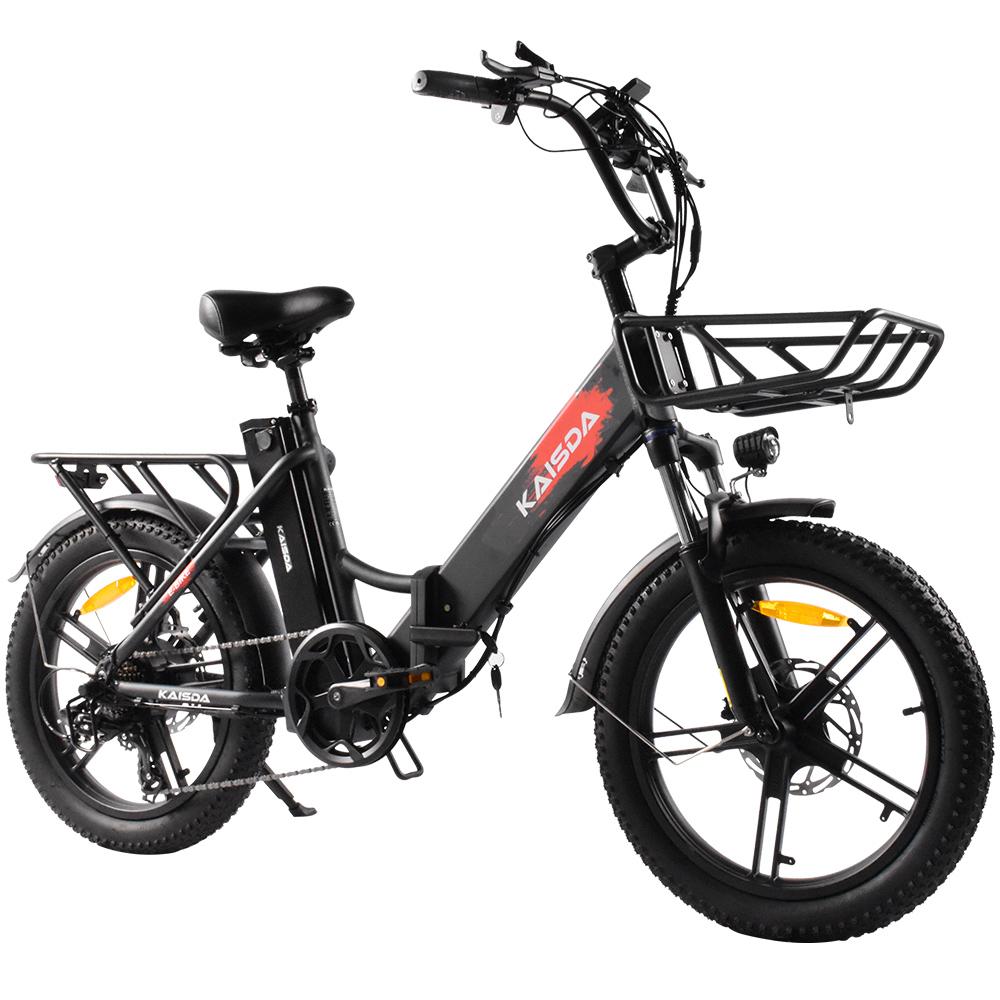 KAISDA K201 All-Terrain Adult Electric Bicycle 350W Motor Men's E-Mountain Bike 36V20.8AH Battery 20 Inch Fat Tyre Women's eBike