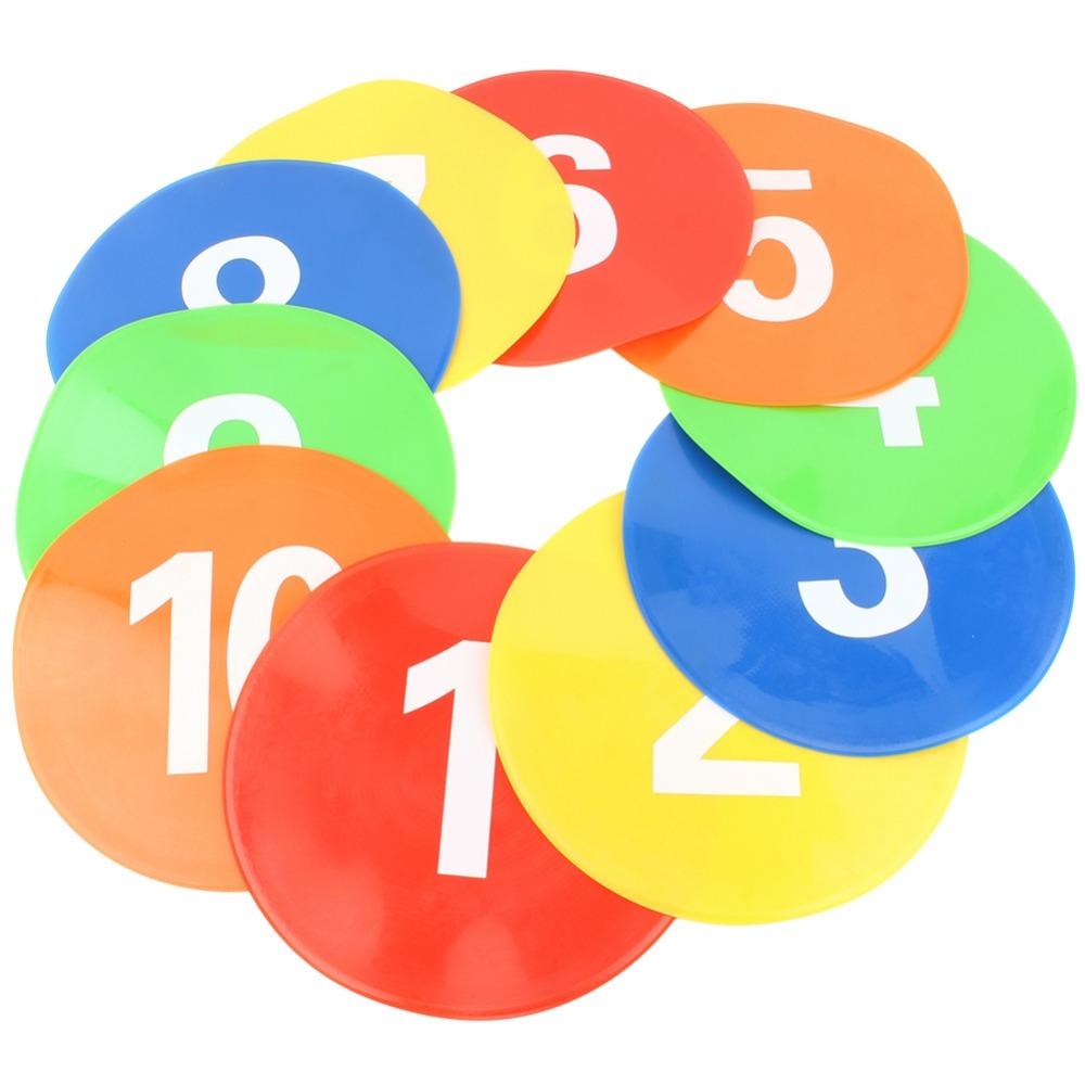 11PCS Round Flat Training Discs TPE Field Markers Professional Marker Set Classroom Games