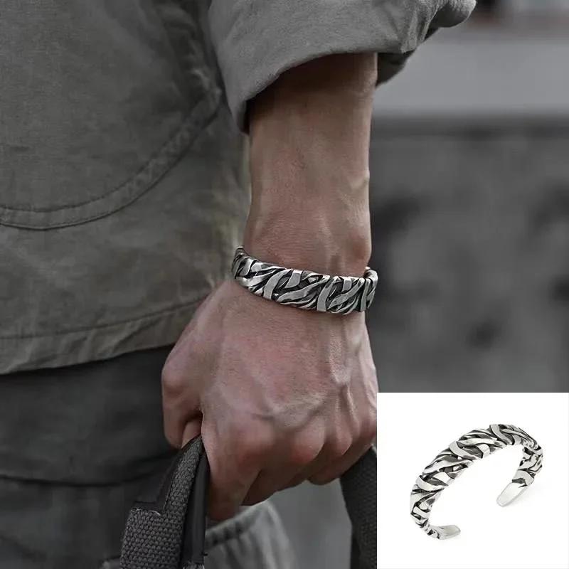 Модный регулируемый браслет-манжета с крыльями и перьями для мужчин, модный открытый дизайн, счастливое ювелирное изделие, подарок