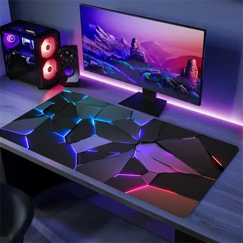 Geometric Pattern 3d Mouse Pad Computer Laptop Mouse Pad Office Large Gaming Mousepad Rubber Bottom Nonslip Desk Mat 900x400