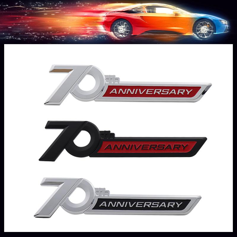 3D Car Styling 70th Anniversary car Door Fender trunk Rear Bonnet Nameplate Decal Emblem Badge Sticker