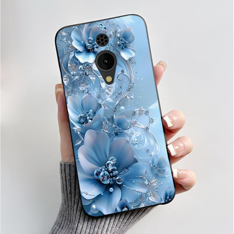 Печатный чехол для телефона Nokia 150 2G 2023 C2 C10 C20 Funda Coque Мягкий силикон Черный корпус Чехол Милый Цветок Мультяшный Корпус Capa