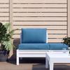 2 Piece Pallet Cushions Melange Blue Fabric