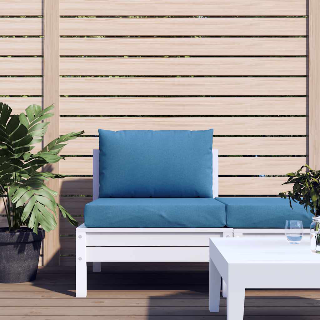 2 Piece Pallet Cushions Melange Blue Fabric