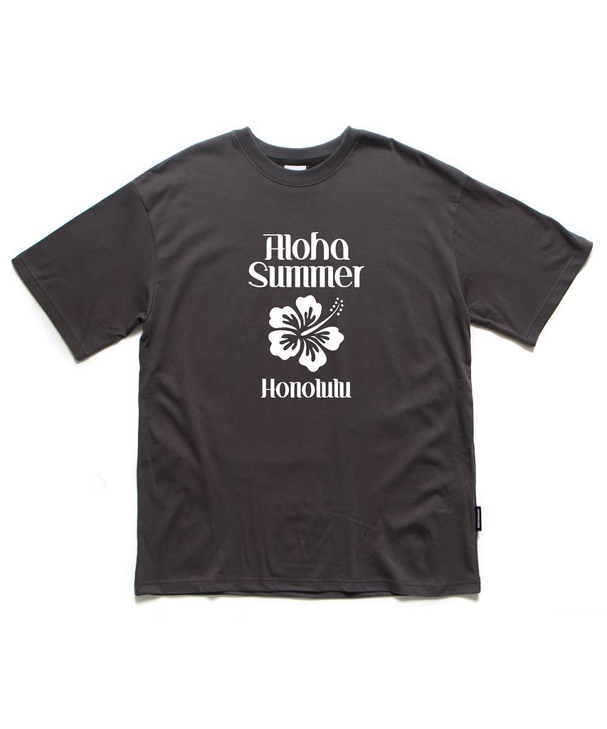 ABNORMALTHING Футболка оверсайз Aloha Белая