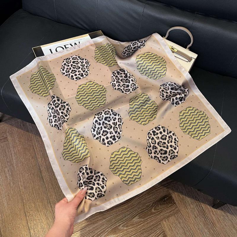 New Korean version of versatile printed decorative silk scarf, Chinese style temperament, elegant streamer, hair tie, bag, small scarf