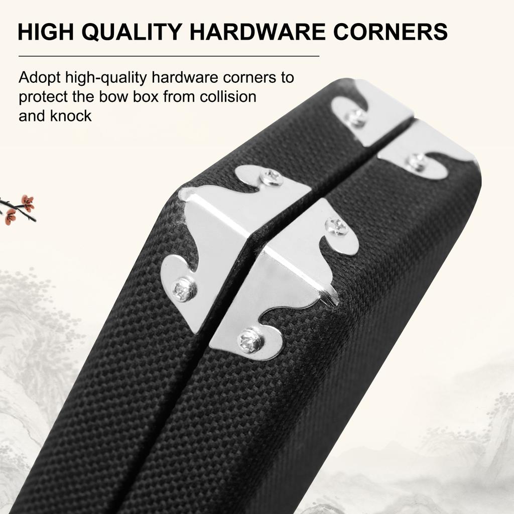 LN194 Violin Viola Cello 4 4 Universal Black Non Woven Hardware Corner Hinge Buckle Lined with Flannel Portable