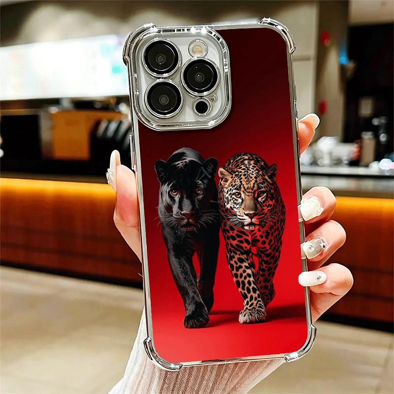 Черная Пантера Крутое Животное Покрытие Чехол Для Телефона Для Iphone 16 17 Pro Max Air 16E 14 15 Plus 12 13 Mini Противоударный Подушка Безопасности Чехол