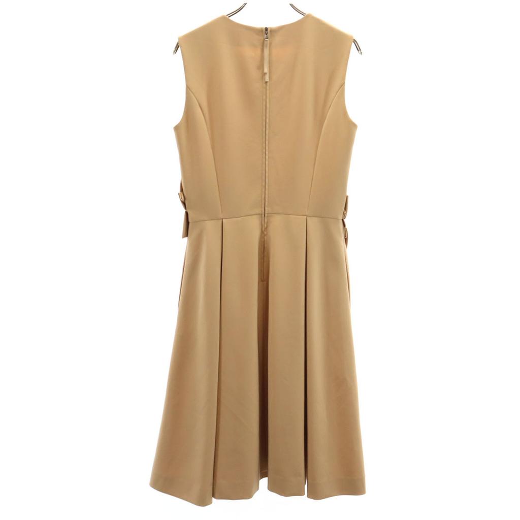FOXEY NEW YORK made in Japan No sleeve one piece 40 beige Women Used