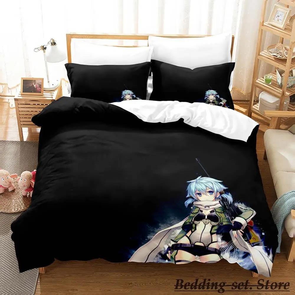Sword Art Online II Постельное белье Single Twin Full Queen King Size Bed Set Adult Kid Bedroom Duvetcover Sets Anime Bed