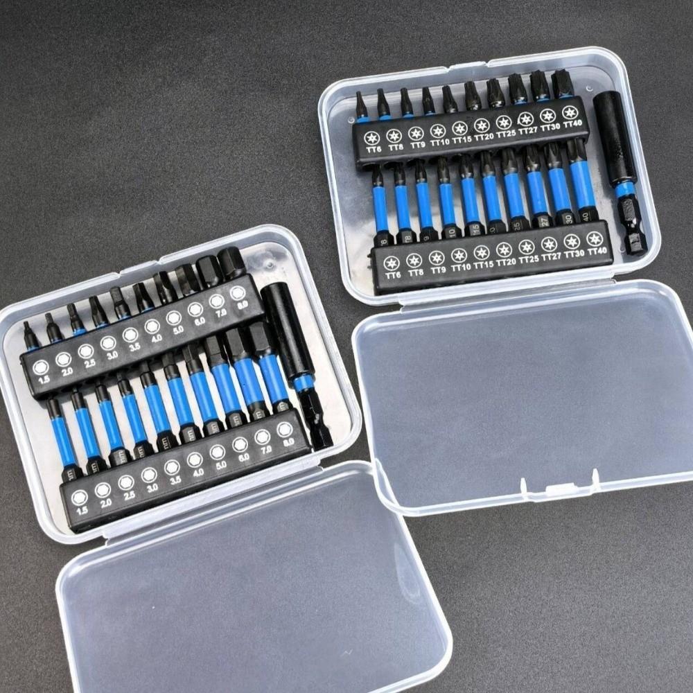 21/27/29 PCS Magnetic Impact Torx Bit Set S2 Steel Star Impact Drill Bit Set Electric Drill Tools