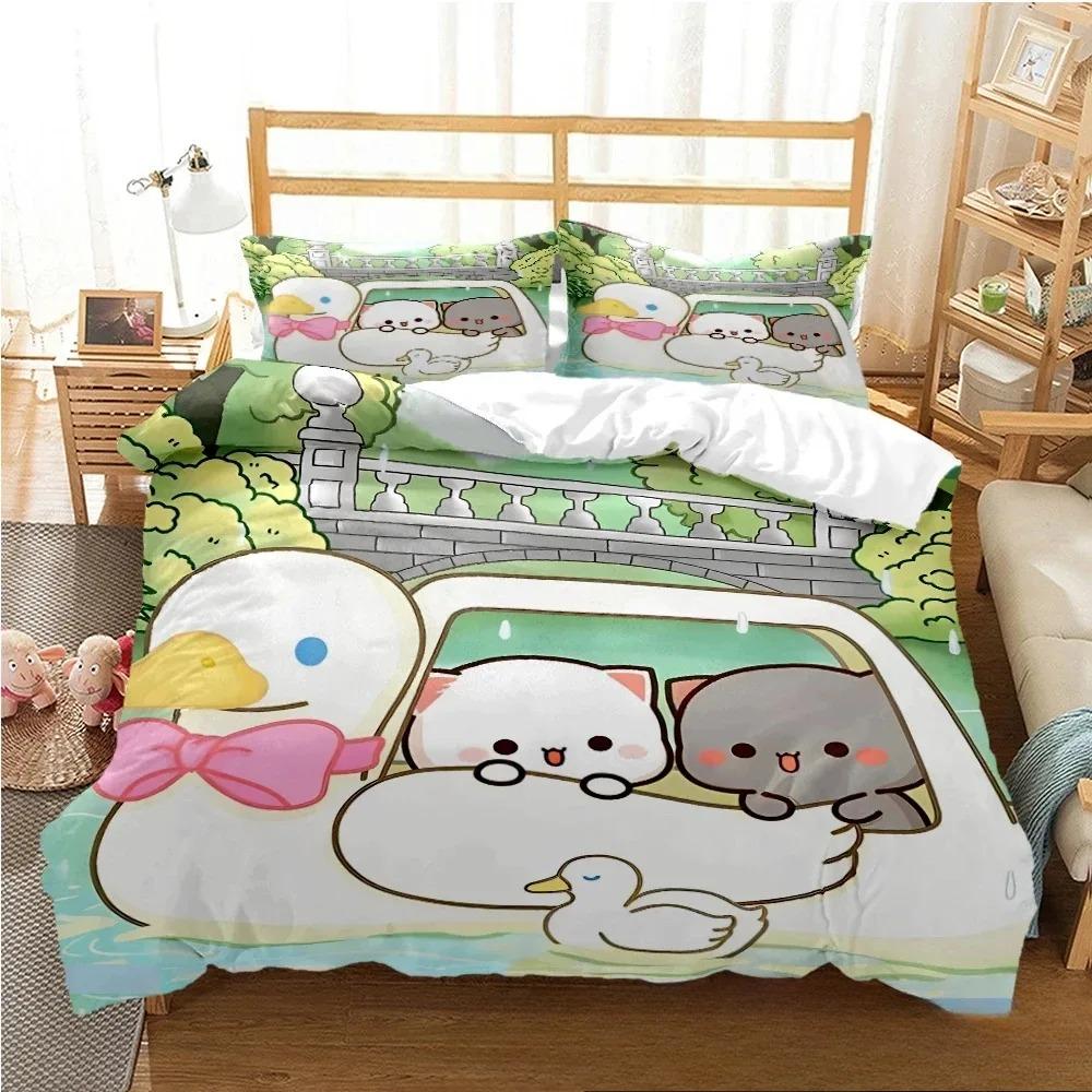 Cute Bubu Dudu Cartoon Bear Panda Duvet Cover Kawaii Bedding Collections Soft Quilt Cover And Pillowcases SingleDoubleQueenKing Boys