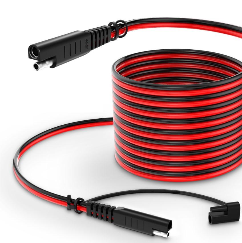 Extractme 1.8M Cigarette Lighter Extension Cord Cable 16AWG UL Wire 2-Way Car Splitter Adapter Power Charger Port with 15A Fuse