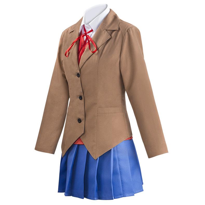 Игра Doki Literature Club Косплей Монika Сайори Юрий Нацуки Костюм Парик Набор Школьная форма Девочка Женские Костюмы