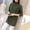 Women's Winter High Neck Vintage Sweater Plus Size Casual Pullover Knit Long Sleeve Printed Long Sleeve