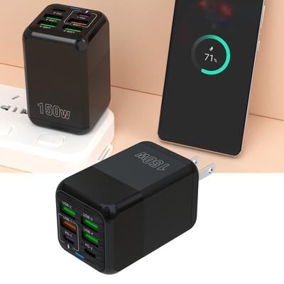 Быстрое зарядное устройство 150 Вт с несколькими портами, 2 PD, 4 USB C, адаптер QC 3.0 для iPhone, Samsung, iPad, Xiaomi, Huawei