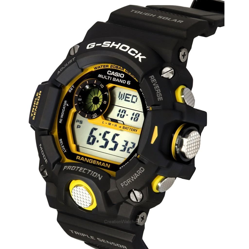 Casio G-Shock Master Of G-Land Rangeman Цифровые мужские часы с черным полимерным ремешком Solar GW-9400Y-1 200M