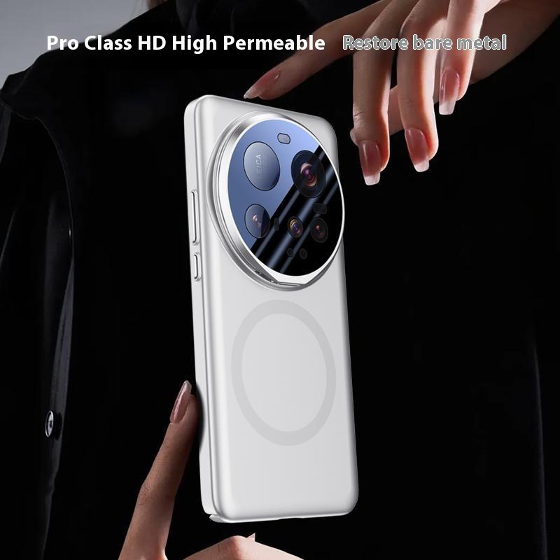 Чехол для Xiaomi 15 Ultra, совместимый с MagSafe, с защитной пленкой для объектива и подставкой, жесткий ПК чехол для телефона