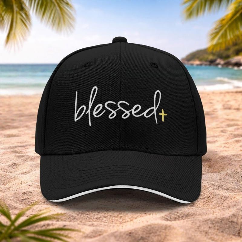 Blessed Cross Baseball Cap Unisex Fashion Hat for Weddings Parties Festivals Bachelor Events Multiple Colors Birthday Gift