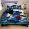 3pc Mario Night Dream Bedding Set Guest Room Bedroom Decor Christmas Halloween Decor Gifts- All Seasons (No Insert)a1013116