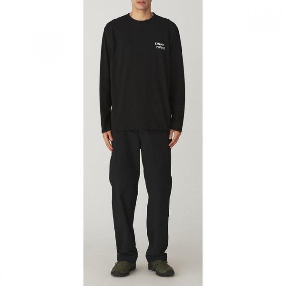 Футболка с длинным рукавом Snow Peak Think Twice Футболка с длинным рукавом Think Twice TS 24au10602bk Черный S [крой для улицы, шитье для мужчин]