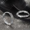 Хип-хоп Металл Женская Модная Бижутерия Женские Серьги-кольца Узор Серьги Корейский Стиль Ушная Пряжка