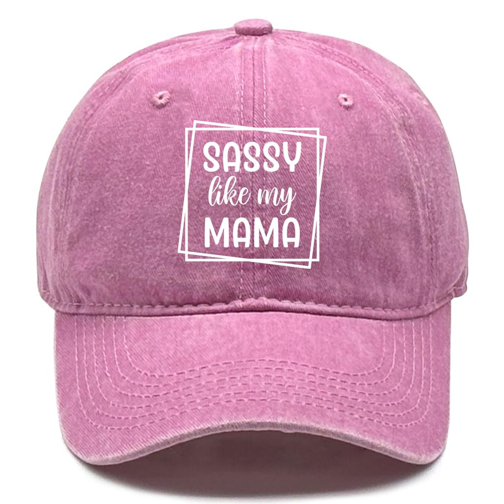 Unisex Snapback Baseball Caps Sassy Like Mama Snapback Cap Washed Retro Vintage Adjustable Caps Ideal Choice For Street Style